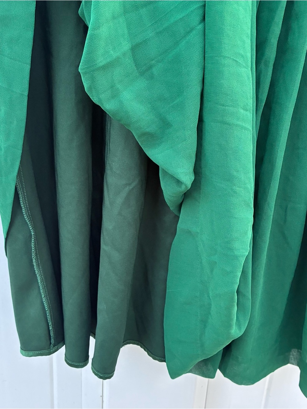 ModCloth Womens Green Dress Fit & Flare Pleated Retro Pinup Sleeveless Sz L - Picture 4 of 7